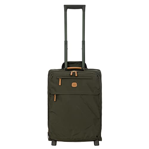 Bric's Trolley Cabina Espandibile Collezione X-Bag, Valigia Bagaglio a Mano con 2 doppie Ruote, Resistente e Ultra Leggera, Dimensioni 39x55x20/23 cm Olive