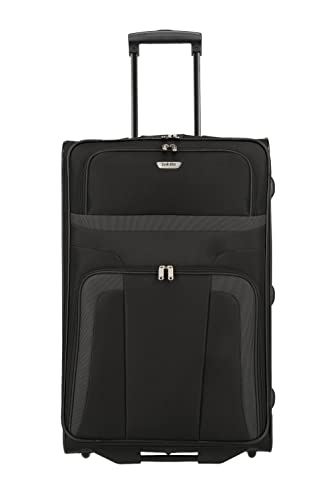 Paklite valigia a 2 ruote dimensione L, serie di valigie ORLANDO: classico trolley morbido dal design senza tempo, 73 cm, 80 litri