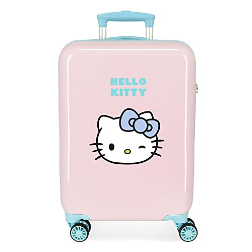 Hello Kitty Wink Valigia da cabina rosa 38 x 55 x 20 cm Rigida ABS chiusura a combinazione laterale 34 L 2 kg 4 ruote doppie equipaggiamento a mano