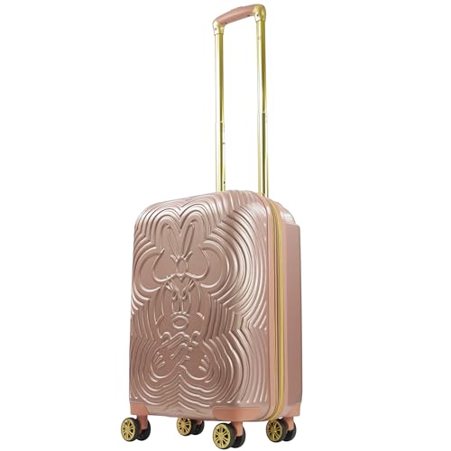 FUL Disney Minnie Mouse Rolling Bagaglio, Valigia rigida modellata con ruote, oro rosa, 53 cm, Disney Minnie Mouse, valigia rigida modellata con ruote, Oro rosa, 21 Inch, Disney Minnie Mouse