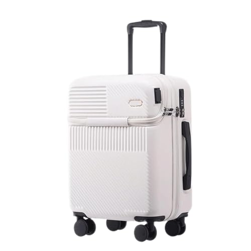 HJDQMDHA Silenzioso Valigie per bagagli con cerniera con porta di ricarica USB Lucchetto a combinazione TSA Ruota universale Robusta valigia da viaggio Liscio