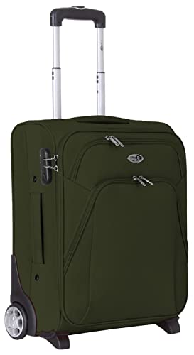 CABIN 5620 Valigia Trolley morbido, bagaglio a mano 55x40x20 con 2 ruote Grandi e Chiusura a combinazione, grande valigia spaziosa e resistente