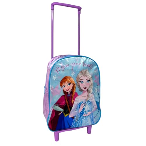 Zaino asilo con trolley Frozen Disney borsa scuola con manico allungabile per bambini