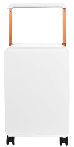 Valigia a mano 50,8 cm bagaglio approvato dalla compagnia aerea Smart USB & Type C borsa con ruote HLG4087, bianco, H: 55.5 x L: 35 x W: 22 cm/ 4 kg, 36L, Caso Cabina