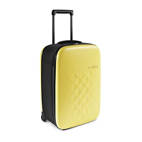 Rollink - Valigia Trolley rigido, 55 cm (utilizzabile come bagaglio a mano di dimensioni standard), Giallo