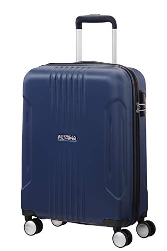 American Tourister Tracklite - Spinner Piccolo Bagaglio a Mano, S (55 cm - 34 L), Blu (Dark Navy)