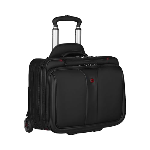 WENGER Cartella con Ruote Patriot, Trolley e Porta PC 2 in 1, Notebook 17”, 25 l, Uomo Donna, Ufficio Viaggi di Lavoro, Nero, 600662