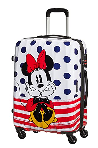 American Tourister Disney Legends - Spinner M, Bagaglio per bambini, 65 cm, 62.5 L, Multicolore (Minnie Blue Dots)