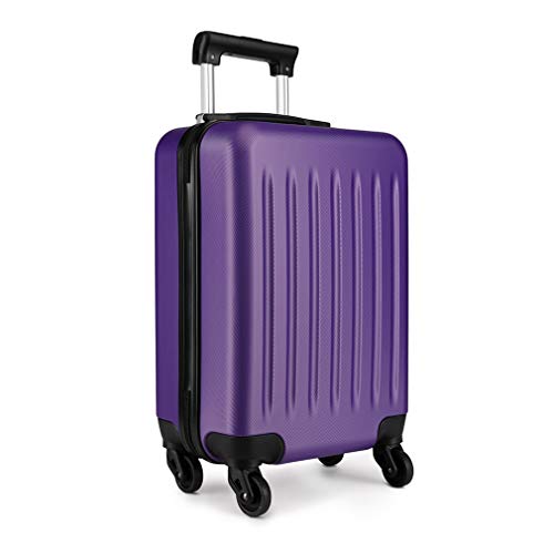 Kono Trolley Bagaglio a Mano 48x30x20cm Valigia Rigida in ABS Valigie Piccola con 4 Ruote, 26L (Viola)