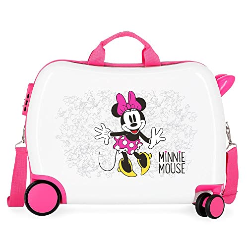 Disney Enjoy the Day Valigia per Bambini, 38 cm, Bianco