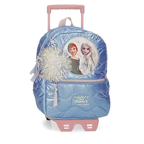 Disney Frozen Seek Courage, blu, 25x32x12 cms, Zaino 32 + carrello