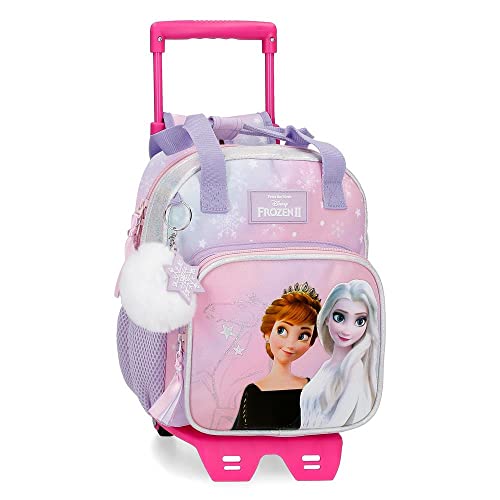 Disney Frozen Frosted Light Zaino per la scuola con carrello viola 23 x 28 x 10 cm poliestere 6,44 l