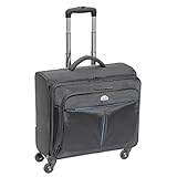 PEDEA Business Trolley “Premium Plus” trolley per laptop fino a 17,3 pollici (43,9 cm) con scomparto per abbigliamento 24 ore, nero