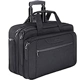 KROSER Trolley per PC Portatili Borsa per Laptop con Ruote Fino a 17,3' Impermeabili Valigia per Computer con Rotelle con Tasca RFID per Lavoro/Affari/università/Uomini/Donne-Rolling Laptop Bag