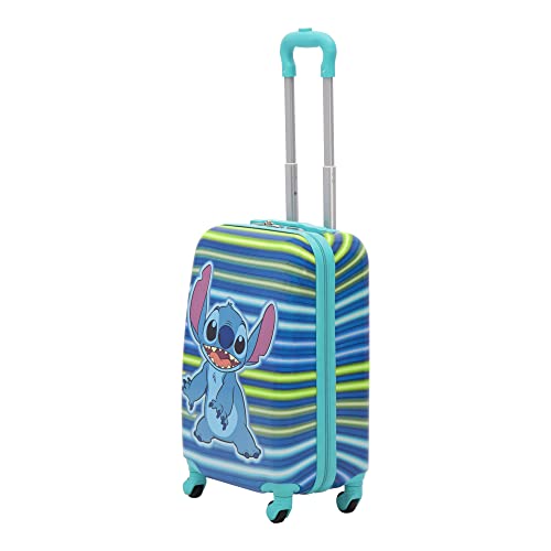 Ful Disney Stitch - Valigia per bambini da 53 cm, con ruote, turchese, turchese, 53 cm, motivo: Stitch Disney da 53 cm, bagaglio a mano per bambini con guscio rigido, Turchese, 21 Inch, Disney Stitch