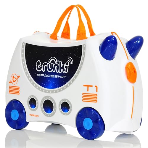 TRUNKI Valigia Cavalcabile per Bambini – Trolley Bambini Bagaglio a Mano – Valigia Cavalcabile Skye L'Astronave