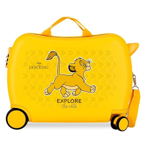 Disney Joumma The King Leon Explorer Valigia da Cabina Giallo 33 x 50 x 20 cm Rigido 2 kg Chiusura a combinazione Laterale ABS 2 kg 33 L Bagagli a Mano, giallo, Taglia unica, Valigia per bambini