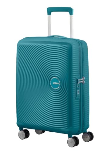 American Tourister Soundbox - Bagaglio a mano espandibile Spinner S, 55 cm, 41 L, Verde (Jade Green)