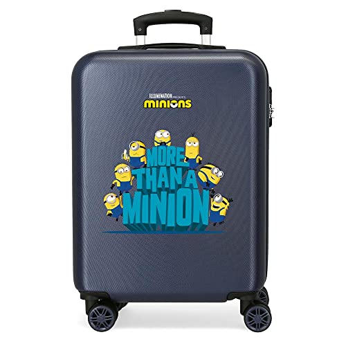 Joumma 2141722 – Minions we are a minion valigia da cabina, 37 x 55 x 20 cm, rigida ABS, chiusura a combinazione laterale, 34 l, 2,66 kg, 4 ruote doppie bagaglio a mano, Blu