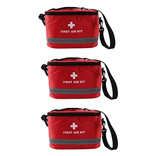 ZHIZAIHU 3 x kit di pronto soccorso esterno sport campeggio borsa casa medica emergenza pacchetto rosso nylon