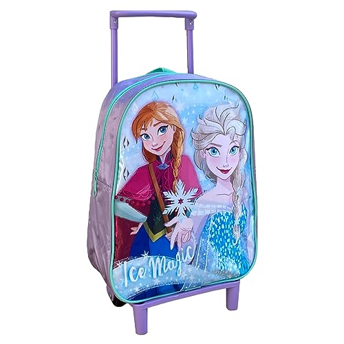 Zaino asilo trolley Frozen, Disney, borsa per la scuola con manico allungabile, tempo libero, zainetto per bambini