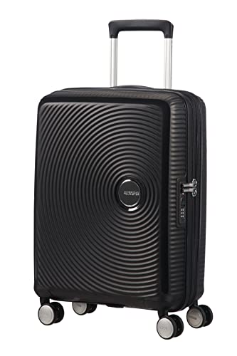 American Tourister Soundbox - Spinner 55/20 Tsa Exp, Valigia Espandibile, S (55 cm - 41 L), Nero (Bass Black)