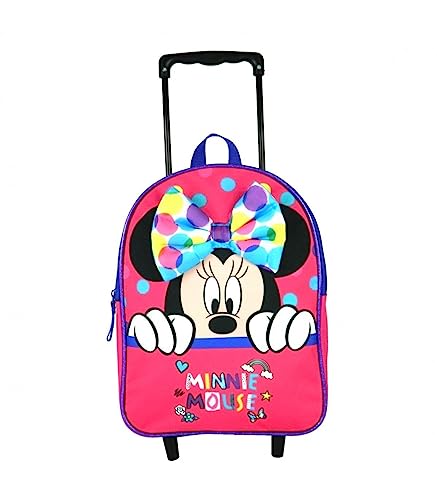 Sac à dos à roulettes 31cm Disney Minnie Rose