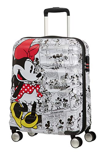 American Tourister Wavebreaker Disney - Spinner S, Bagaglio per bambini, 55 cm, 36 L, Multicolore (Minnie Comics White)