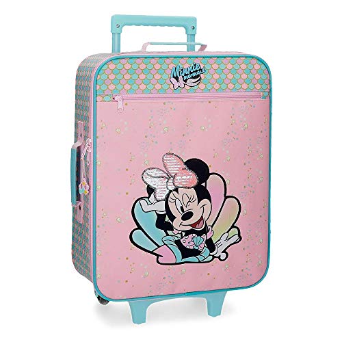 Disney Minnie Mermaid Trolley cabina Rosa 35x50x16 cms Morbida Poliestere 25L 1,8Kgs 2 Ruote Bagaglio a mano