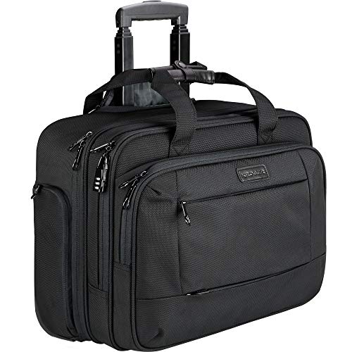 KROSER Borsa per Laptop con Ruote Trolley per PC Portatili Fino a 17,3' Impermeabili Valigia per Computer con Rotelle con Tasca RFID per lavoro/Affari/Università/Uomini/Donne-Rolling Laptop Bag