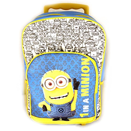 Scuola trolley 'Minions'blu (41x30.5x15 cm).